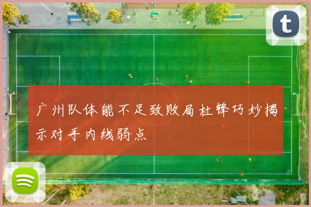 广州队体能不足致败局杜锋巧妙揭示对手内线弱点